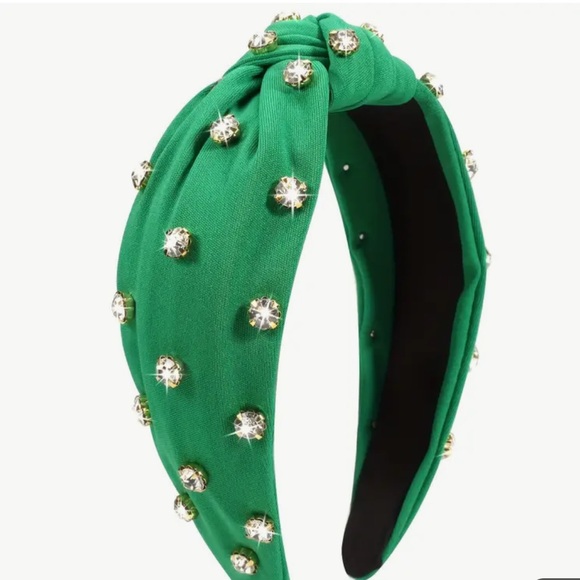 Accessories - 33. “Kelly” Headband Soarkly gem green wide into top